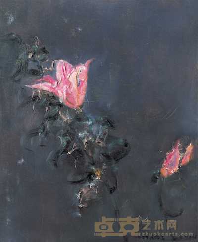 周春芽 1997年作 百合花 72.5×60.5cm